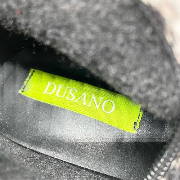 Dusano Womens Boots Size 37 Snakeskin Python Print Chunky Heeled Mobwife Retro - Picture 9 of 10